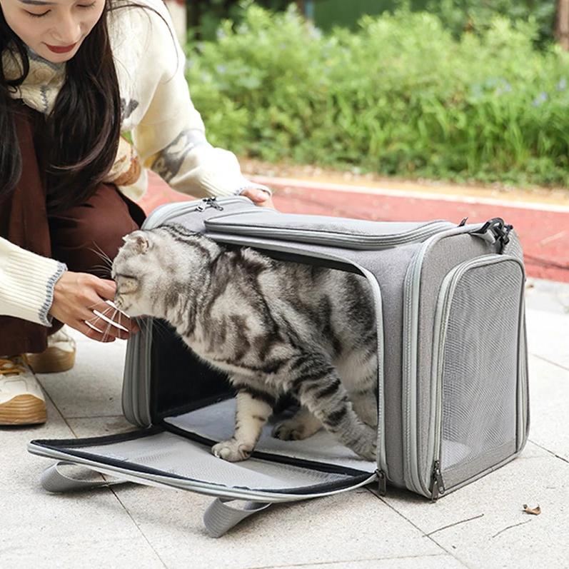 Large Capacity Pet Backpack for Cats and Dogs, Breathable Handheld Bag for Shopping, New Arrival Portable Pet Carrier