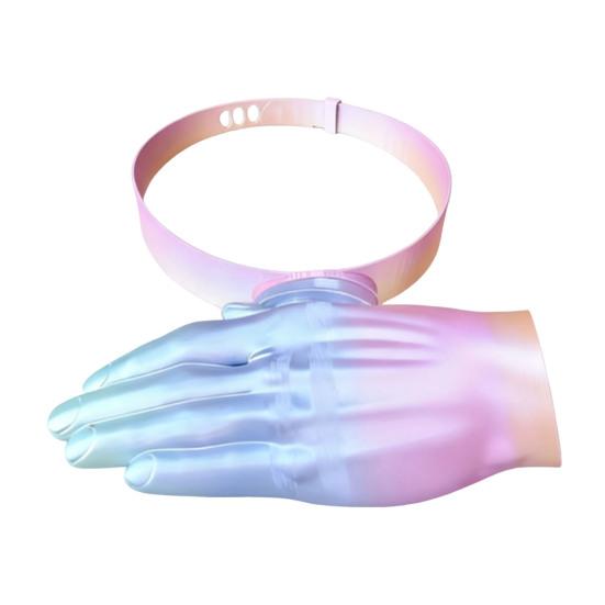 Sluneční klobouk 3D tištěný Visor na hlavu Ochrana proti UV záření Ergonomický design dlaně Nositelné Stínící čepice na hlavu s otevřeným rámem