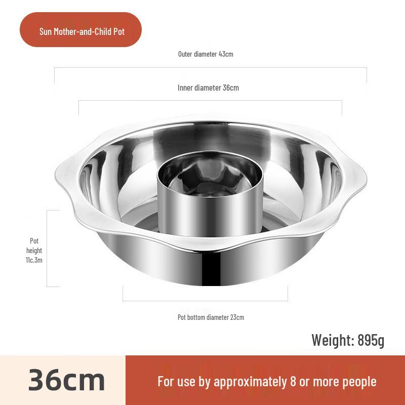 Dual-Flavor 304 Stainless Steel Hot Pot
