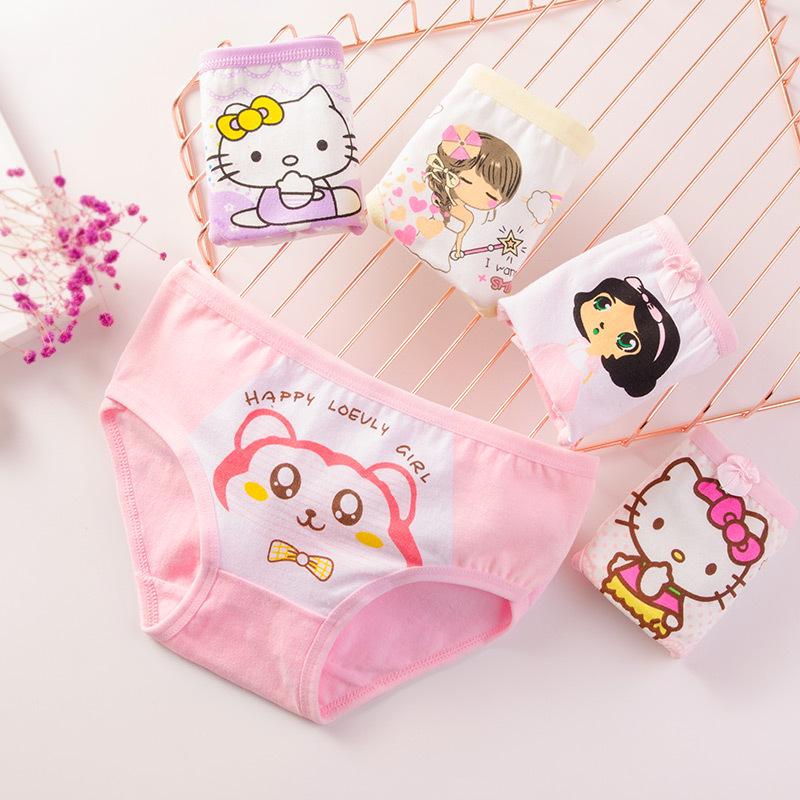 Girls' Pure Cotton Triangle Underwear for Elementary Students