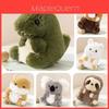 Adorable Animal Plush Toys Panda, Koala, Sloth, Hamster, Alpaca, Dinosaur, Short Plush Fabric, Pp Cotton Filling, Room Decor, Kids Gift