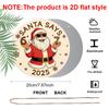 2D Flat Aluminium Christmas Sign with 67 Gestures Santa Claus Pattern - Navidad Decorative Sign & Plaque - Ideal for Front Door, Desktop, Wall