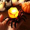 Luz de Abóbora Aranha LED Assombrada Aranha Brilhante Vela LED de Halloween Adereços Decorativos