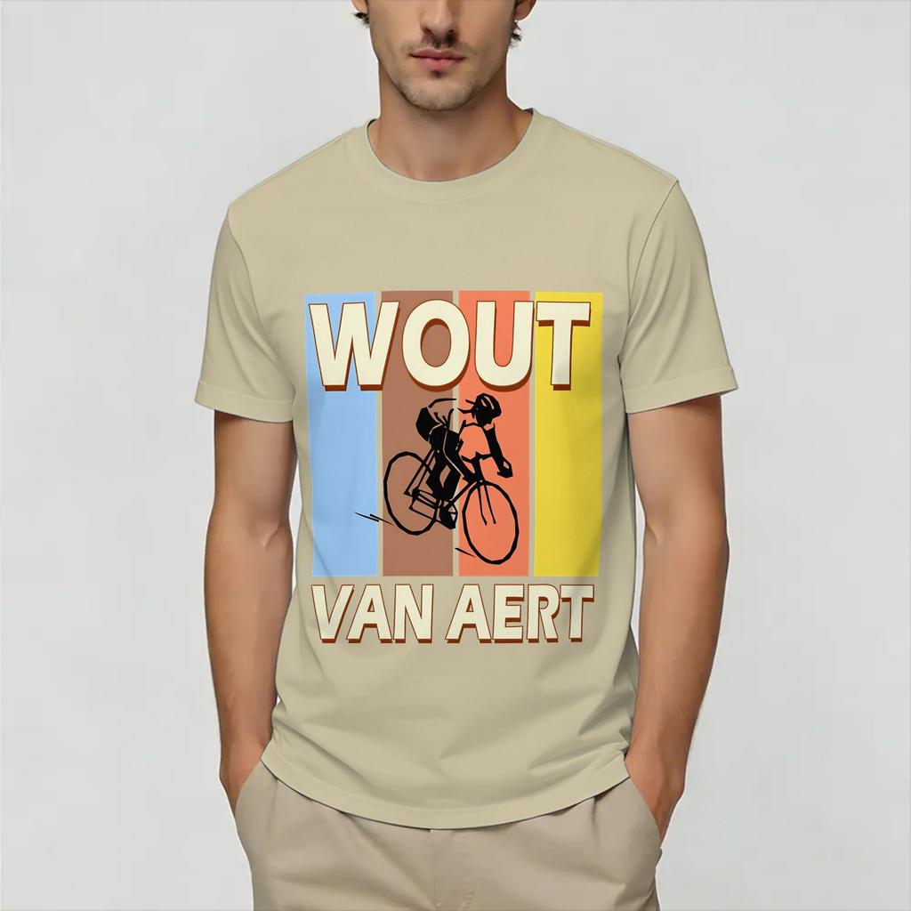 Streetwear T-Shirt Sommer Wout Van Aert Beliebte T-Shirts 100% Baumwolle T-Shirt Für Unisex Großartiges Günstiges Druck Kurzarm Oberteile