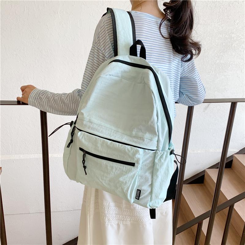 Lightweight Nylon Backpack Student Schoolbag Large Capacity Commuter Women Travel Backpack