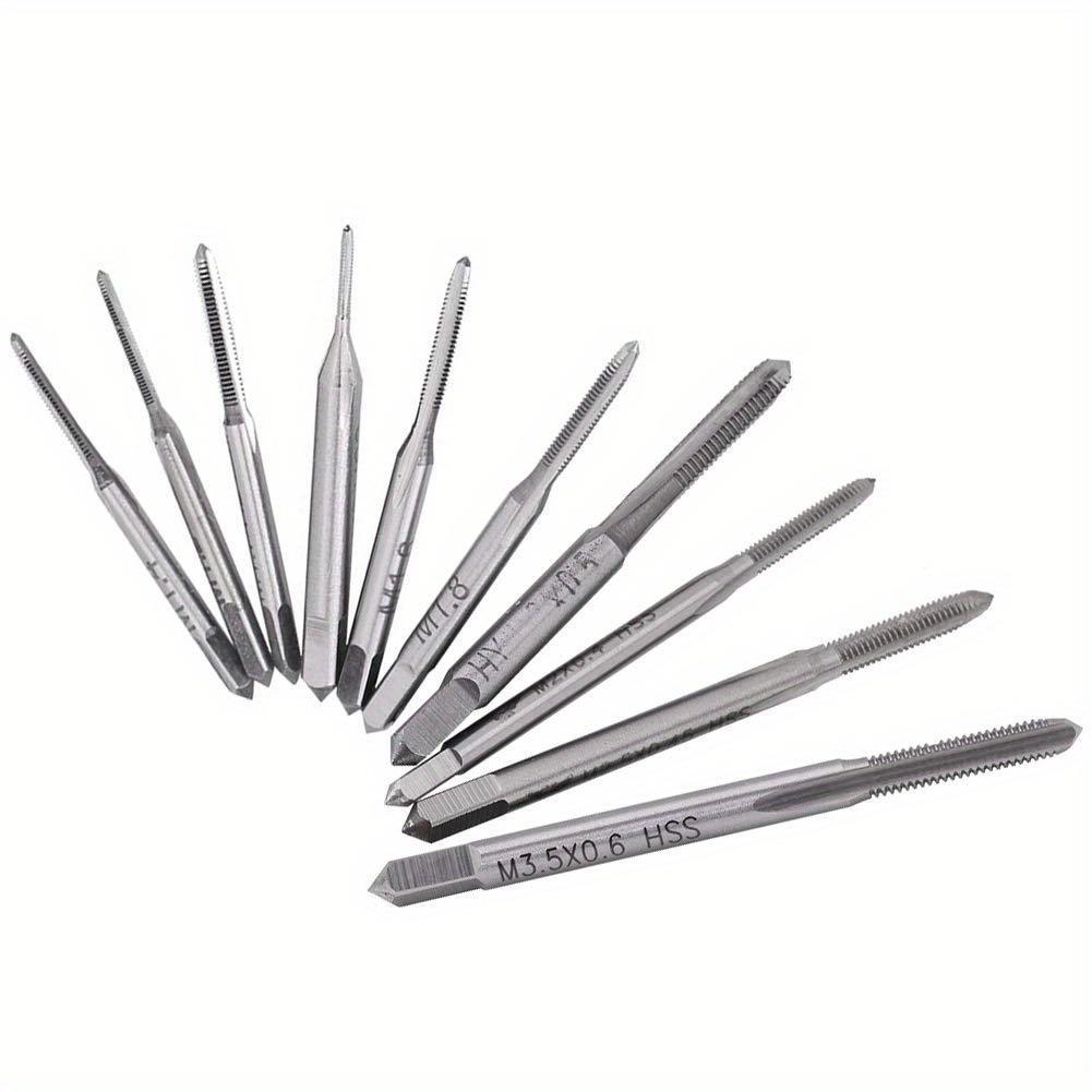 10pcs Micro Taps Bits Mini Machine Screw Drill Tap Set Metric Thread Screws Plug Bit Small Tapping Bits Tool
