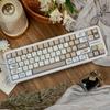 130 Keys Cheese Burger MOA Profile Custom Keycap Set Five Side Dye Sublimation PBT Keycaps for MX Switch Mechanical Keyboard
