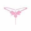 Sexy Embroidery Femal Open Crotch Thong Low-Waist T-Back Panties  Women's Underwear Lingerie G String 63