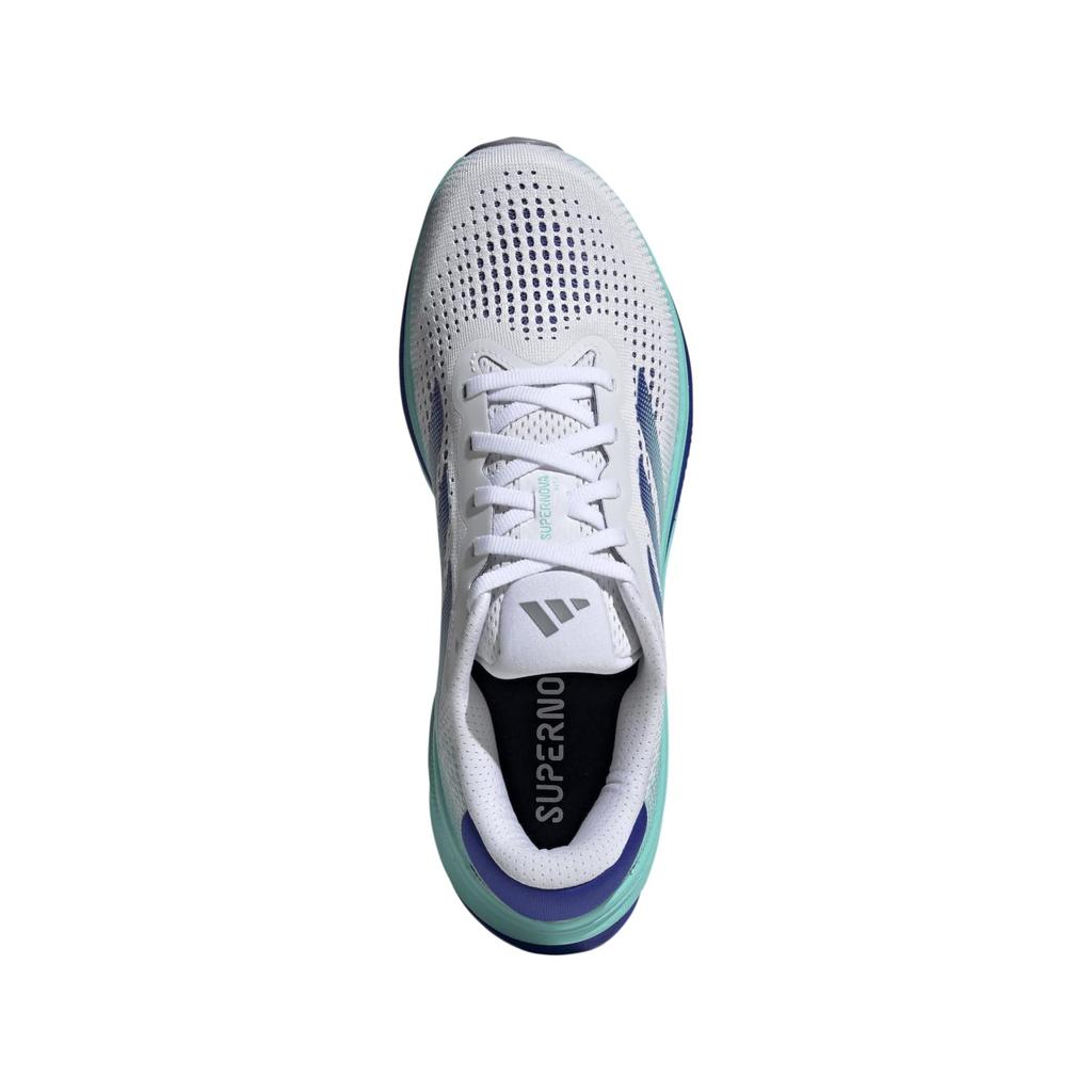 Adidas Supernova RISE Running Shoes, Unisex Adult, LZQ59, Footwear White/Lucid Blue/Flash Aqua (ID3599), Size 28.0 cm