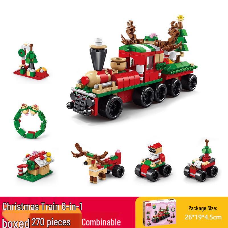 Lele Brothers Christmas Tree Building Blocks - Educational Toy for Boys
