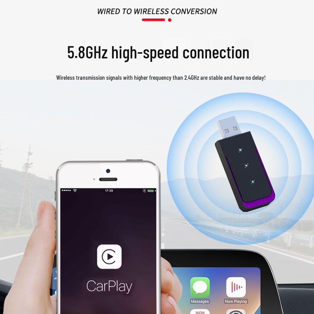 2-in-1 Wireless CarPlay & Android Auto Adapter: Wired to Wireless Conversion for Car Systems