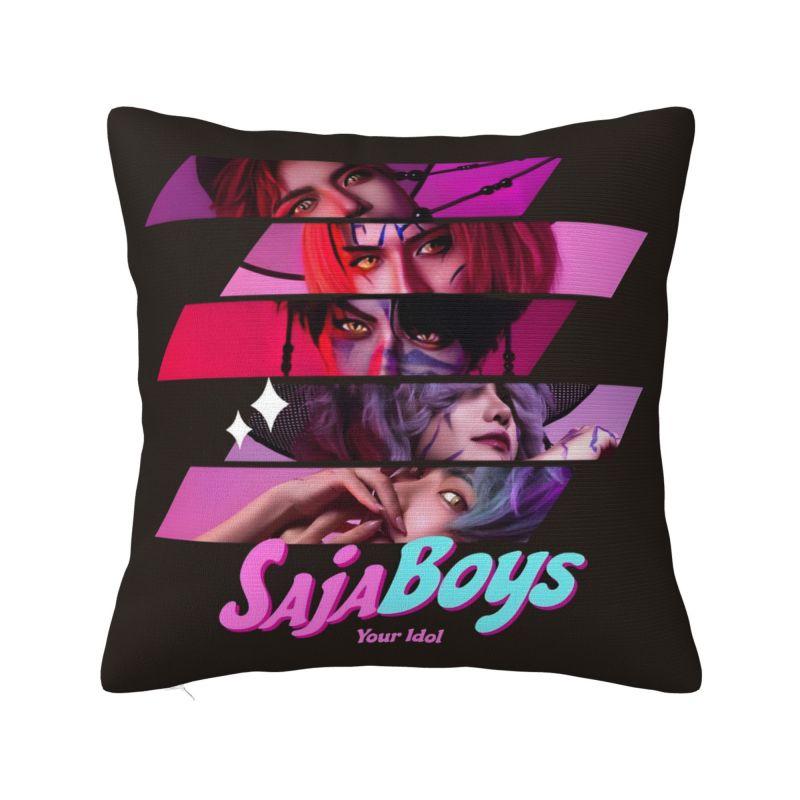 Vlastní povlak na polštář v severském stylu Kpop Hunter Demons 40x40cm Polyester Huntrix Povlak na polštář na pohovku Čtvercový povlak na polštář