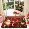 Santa Claus Pattern Door Mat Suitable for Home Holiday Decoration Machine Border Sliding Mat Indoor and Outdoor Home Welcome Mat