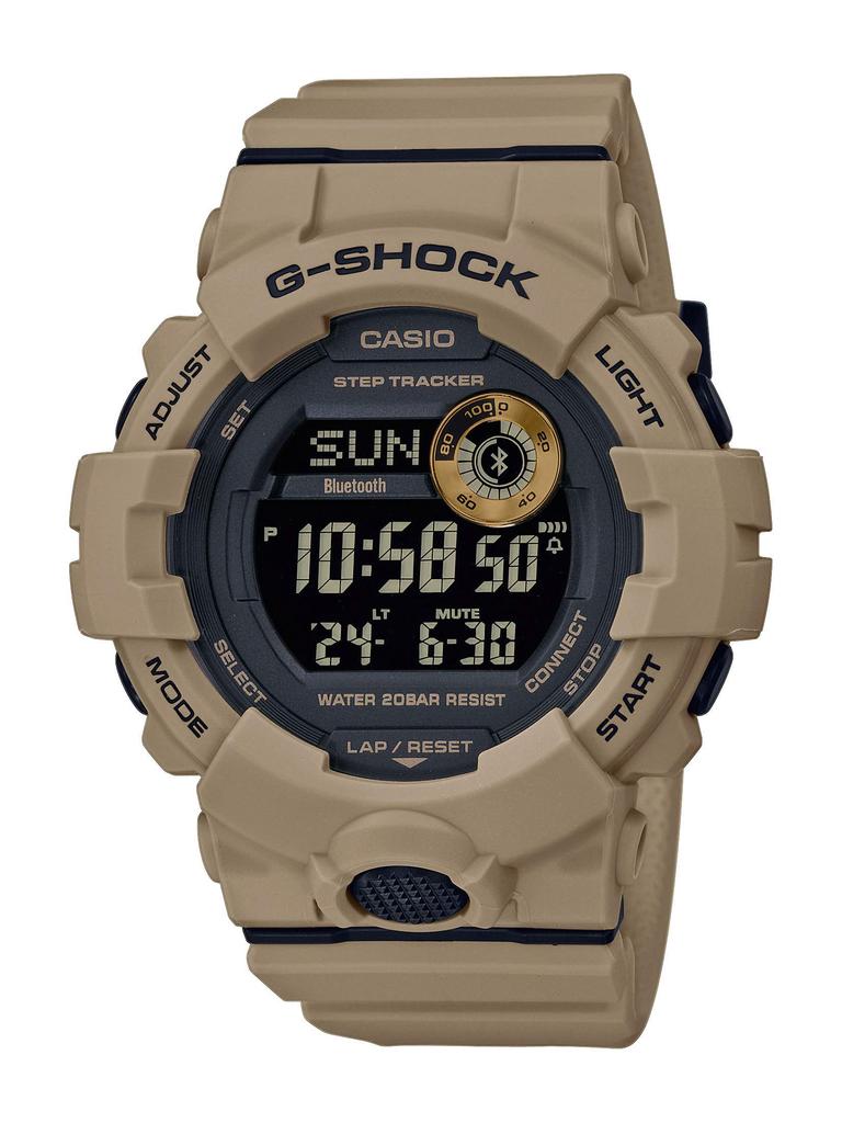 CASIO digital quartz watch with resin One Strap men's strap. , Beige, Size,