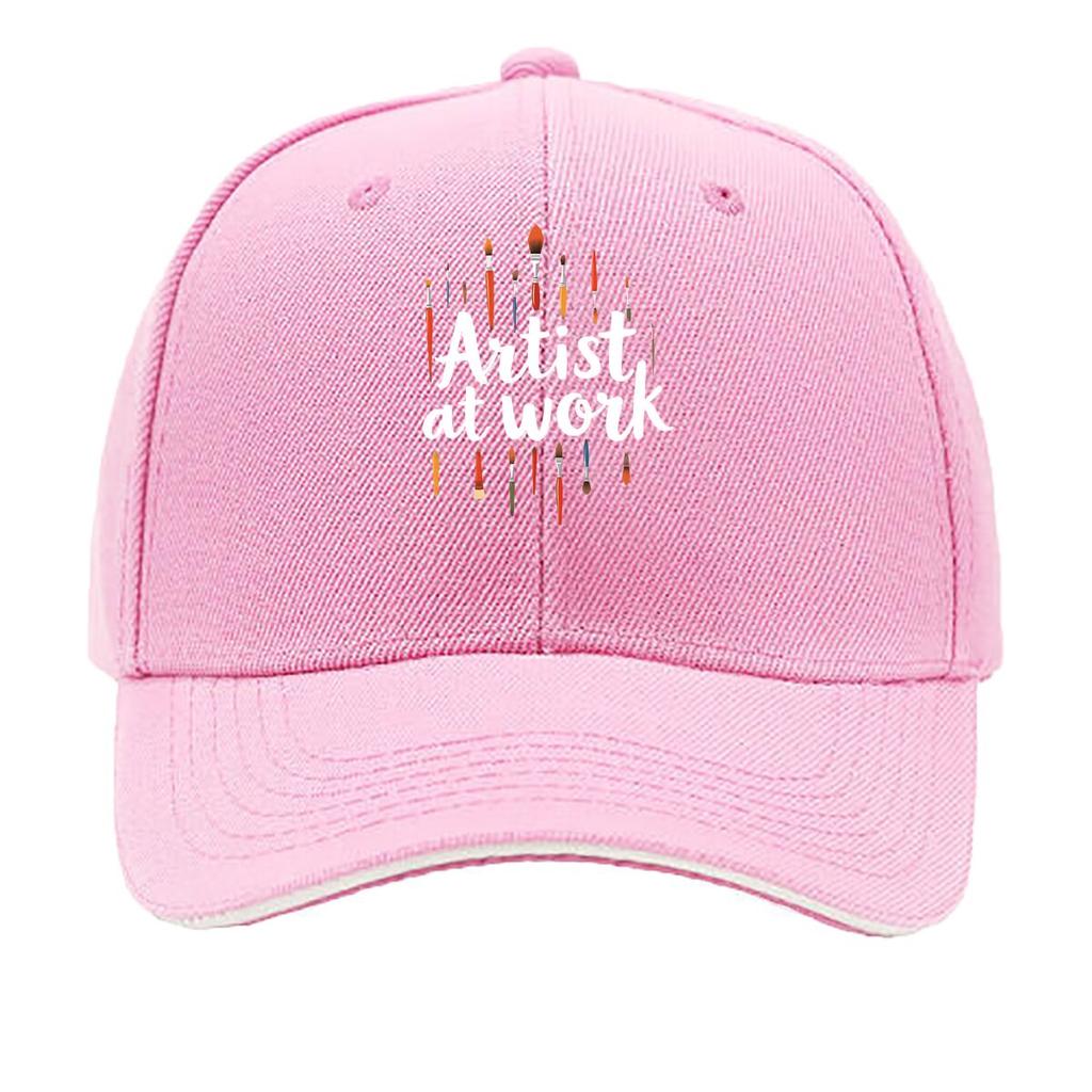 Artist At Work Brush Print Sandwich Baseball Cap