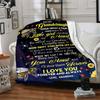 1pc Letter To Granddaughter Pattern Soft & Warm Polyester Knit Blanket, Digital Printed, All-Season Throw for Napping, Traveling, Sofa yy250906047