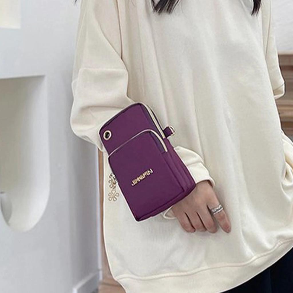 Multi Layer Mobile Phone Bag, Women's Cross Body Mini Bags, New Fashion Mom Mommy Coin Bag, Neck Hanging Running Zipper Arm Bag