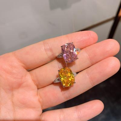 Tendenza Gioielli Linea Simulazione Diamante Giallo Simulazione Diamante Rosa Anello Vivente