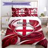 Set Biancheria da Letto Stampata Calcio Inghilterra 3 Pezzi Copriletto Traspirante Accogliente come Regalo per la Casa Nuova o per le Feste