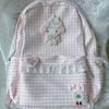 Schoolbag High Value Melody Pink Plaid Backpack Sweet Girl Backpack Student Lightweight Large Capacity School Bag