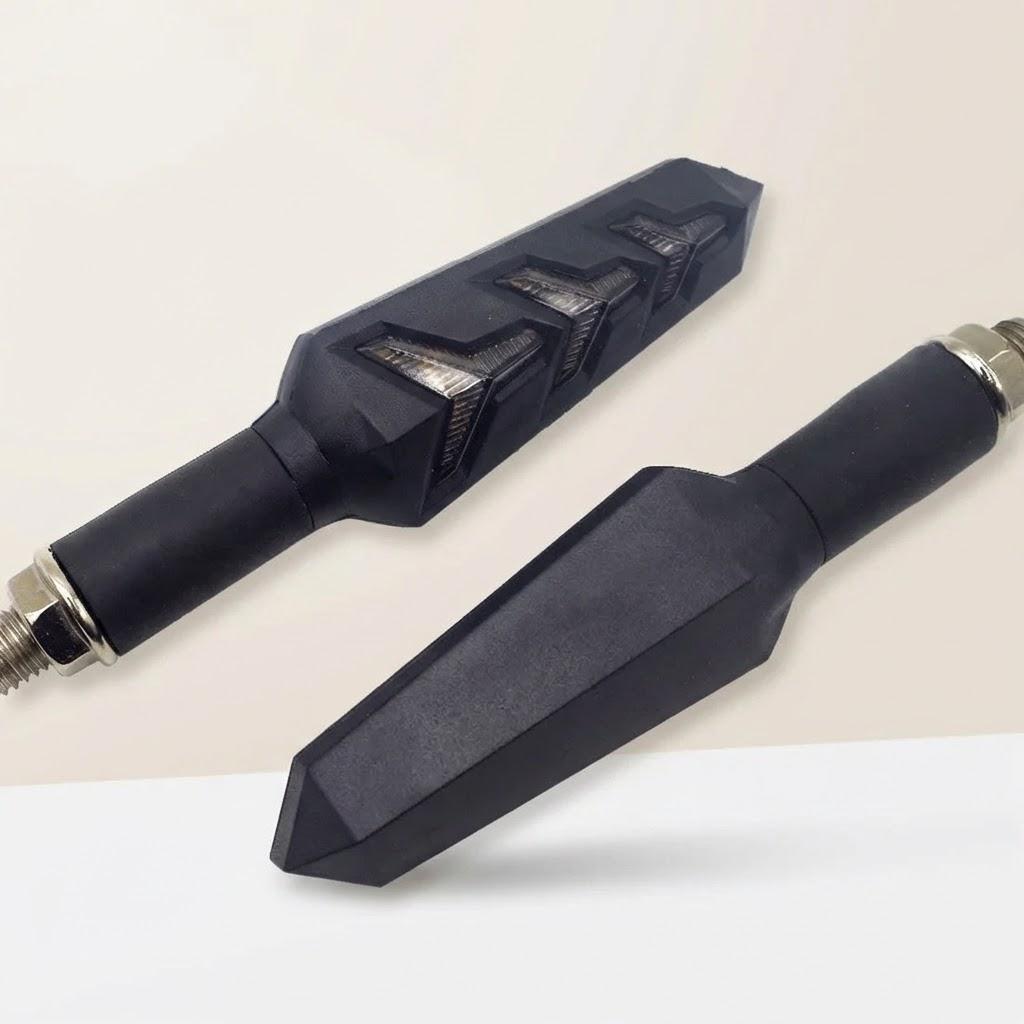 

Y Shape Motorcycle Turn Signal Lights 12V LED Flowing Indicators Bright 12 LEDs Bulbs Motorbike Safety Warning Lights чёрный