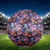 Demon Slayer Print Størrelse 5 Fodbold, PU Slidstærk Fodbold til Kamp Træning og Daglig Øvelse, Fødselsdagsgave til Fodboldfans