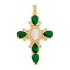 Personalized European & American Cross-Border Copper Zircon Cross Necklace & Earrings Set