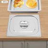 6pcs Stainless Steel Hotel Pan Cover,Silver Table Catering Food Pan Lid 32.5*26.5cm for Home Kitchens,Restaurants