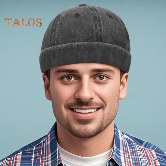 Klobouky Dome bez krempy pro ženy muže dělníka námořníka čepice lebka s ohrnutým lemem retro džínový docker klobouk na turistiku cestování výlety