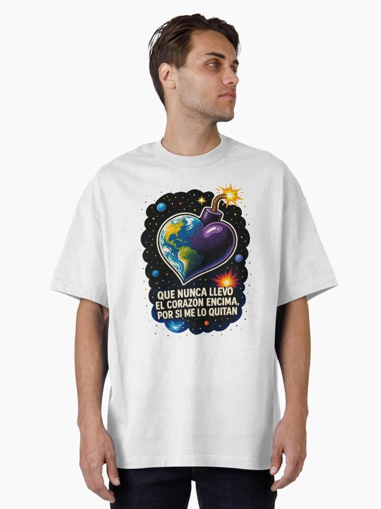 

Extremoduro Corazon A Fuego BigHeartShaped Earth Bomb Space TShirt 2026Summer Mens Womens Luxury Cotton Oversized Tshirt M