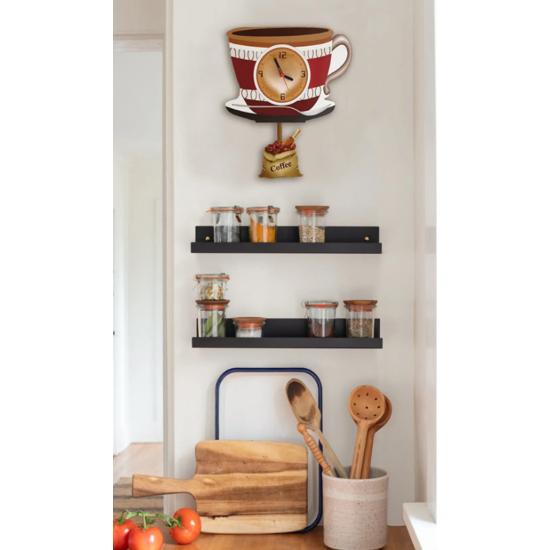 Kaffeetasse schwingende Pendel-Küchenwanduhr