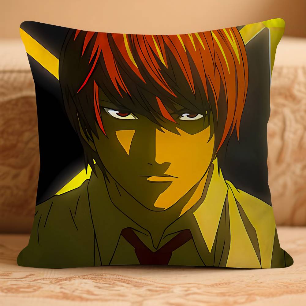 D-Death Anime N-Note Kissenbezug Abnehmbarer Waschbarer Kissenbezug – Ganzjahresweiches Leinen