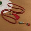 Chinese Long Beaded Crossbody Tassel Necklace for Hanfu & Qipao