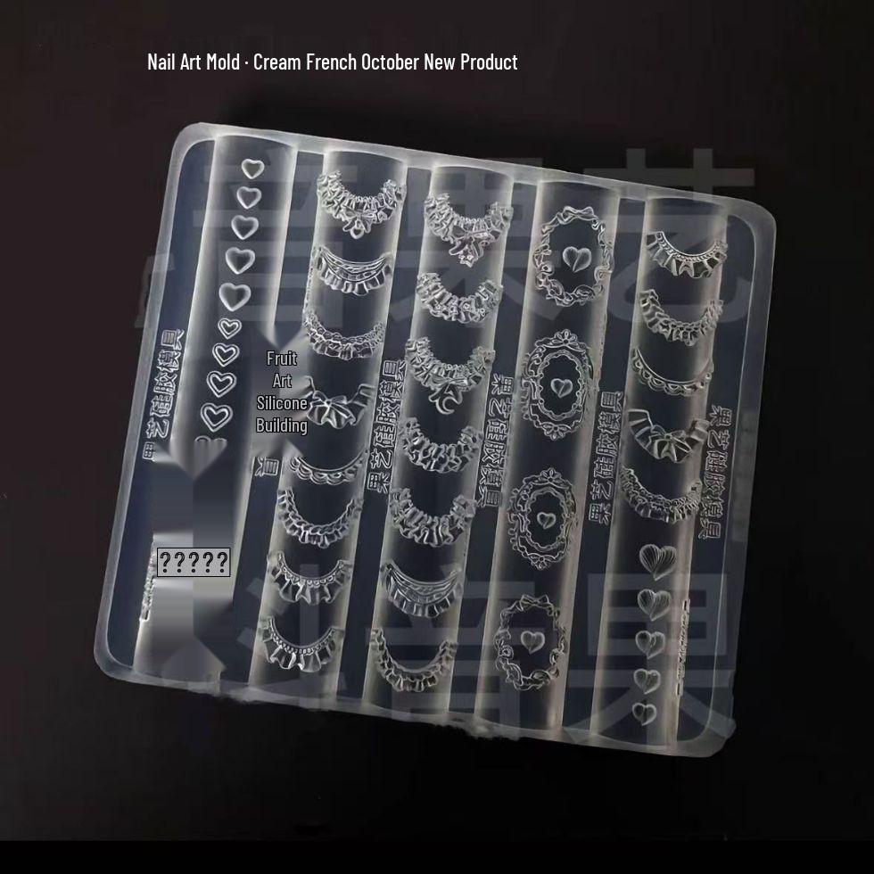 High-Transparency Silicone Cat Lace DIY Nail Art Mold