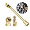 Solid Brass Tire Air Fill Kit for Tire Inflator Gauge and Air Compressor