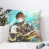 Zhongli Genshin Impact Pillow Case Sofa Decorative Home Double-Sided Printing Short Plush Cushion Cover Throw Pillow Cover