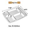 Xunian Stainless Steel 5-Compartment Lunch Tray