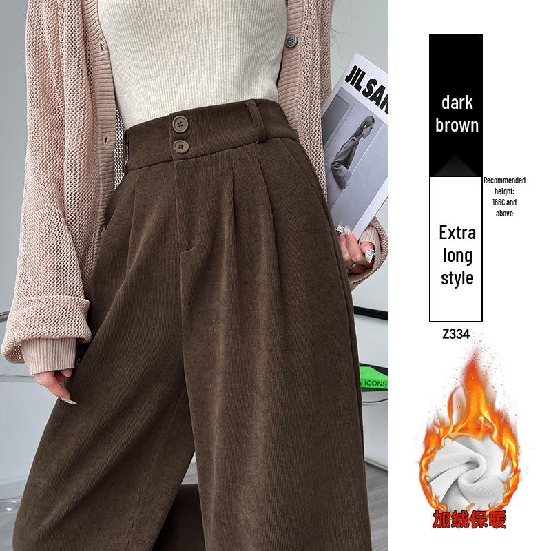 Women's High Waist Black Suit Pants - 2025 Summer Collection, Petite Wide Leg, Draped Straight Trousers