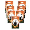 50PCS/10PCS Halloween Candy Gift Bags Pumpkin Halloween Trick or Treat Party Favors Snack Cookie Wrapping Bags