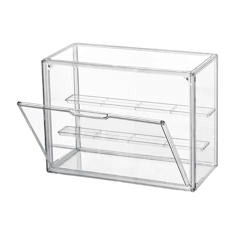 

Clear Acrylic Display Case 3 Tier Display Shelf, Stackable Protection Showcase With Magnetic Door For Action Figures прозрачный
