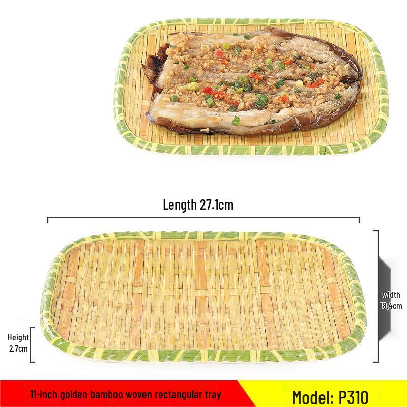 QianXing Melamin Imitation Bambuväv Serveringsfat Set