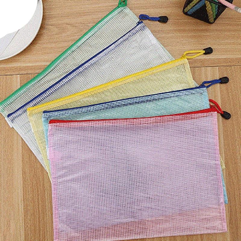 10 Pcs B4 Document Organizers File Folders Receipt Storage Bag Document Bag Zip Bag for Student Teacher F19E
