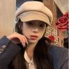 1pc British Style Octagonal Beret Hat,Women Autumn Winter Large Size Newsboy Cap,Suitable For Daily Matching Autumn Accessories