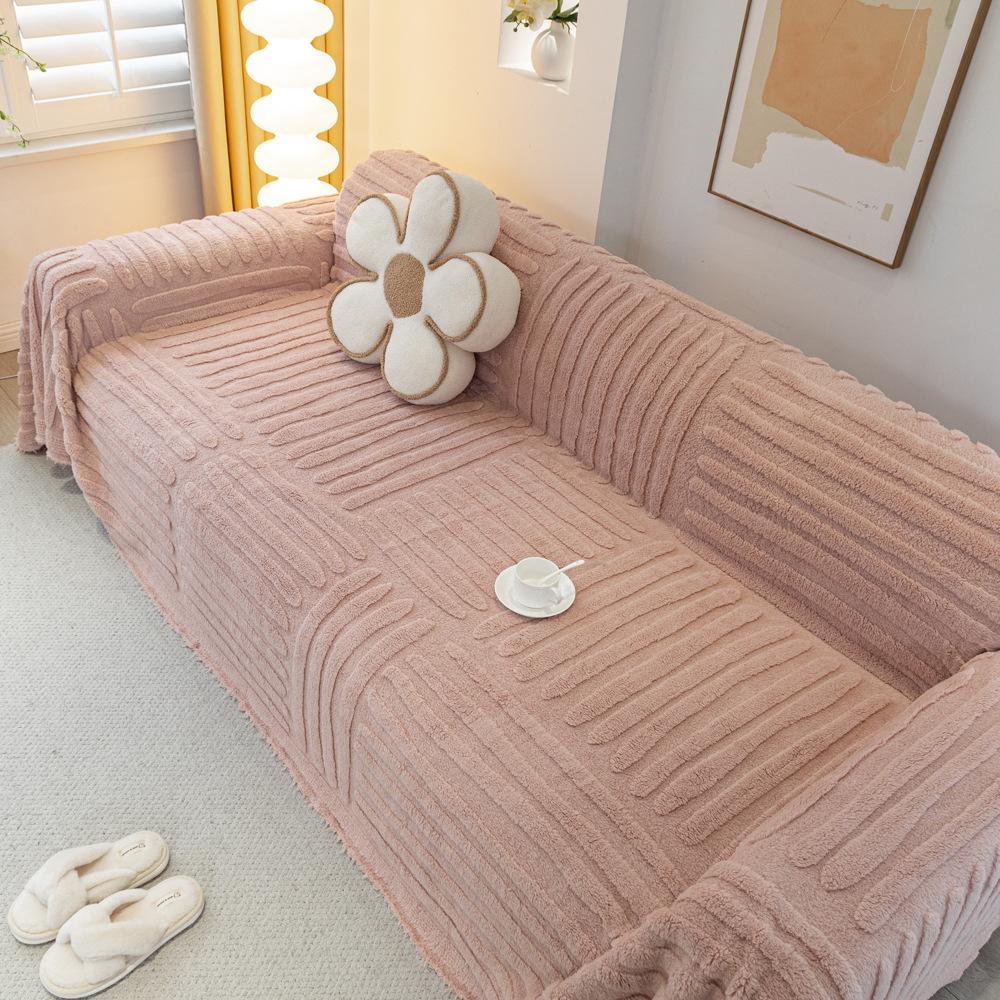 Shu Cotton Velvet Winter Jacquard Sofa Cushion Simple Modern Sofa Cover All-Inclusive Universal Cover Cloth