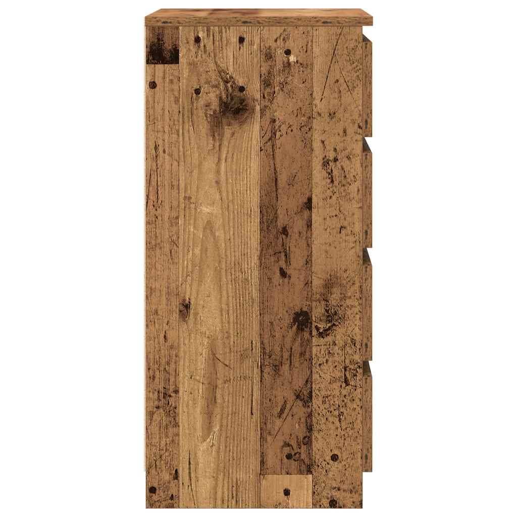 Sideboard with Rustic Wood Look 37.5 x 35 x 76 cm Engineered Wood