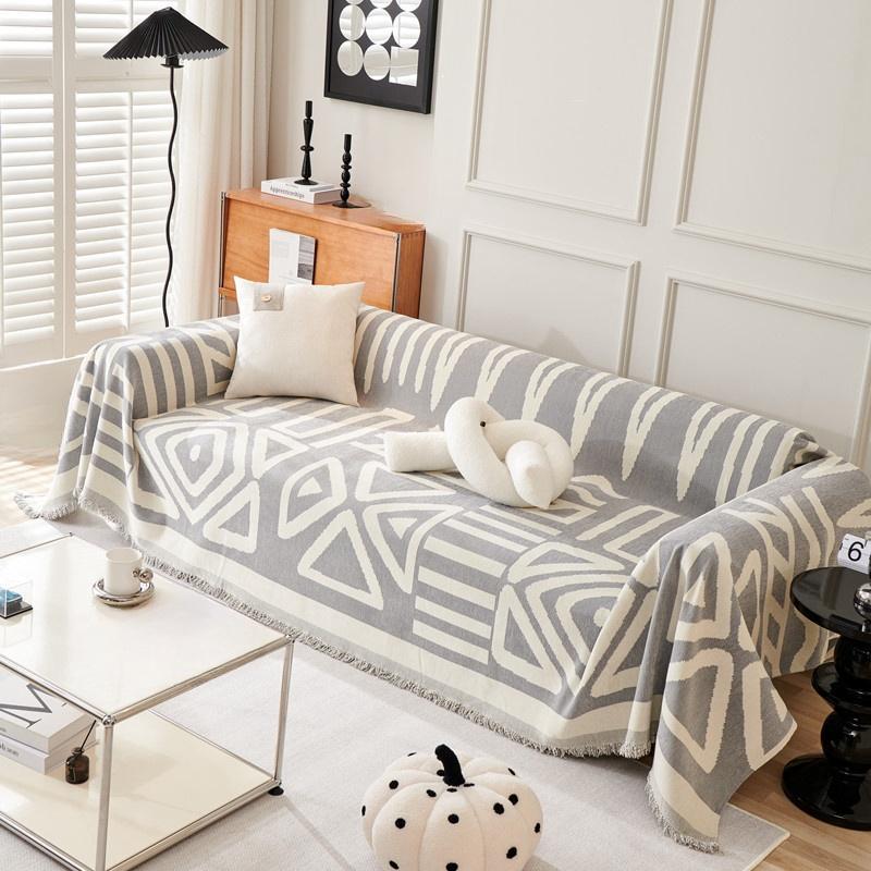 1PC Bohemian Style Double-Sided Fringe Chenille Hair Towel Soft and Comfortable Home Sofa Decoration For Camping Picnic Blanket