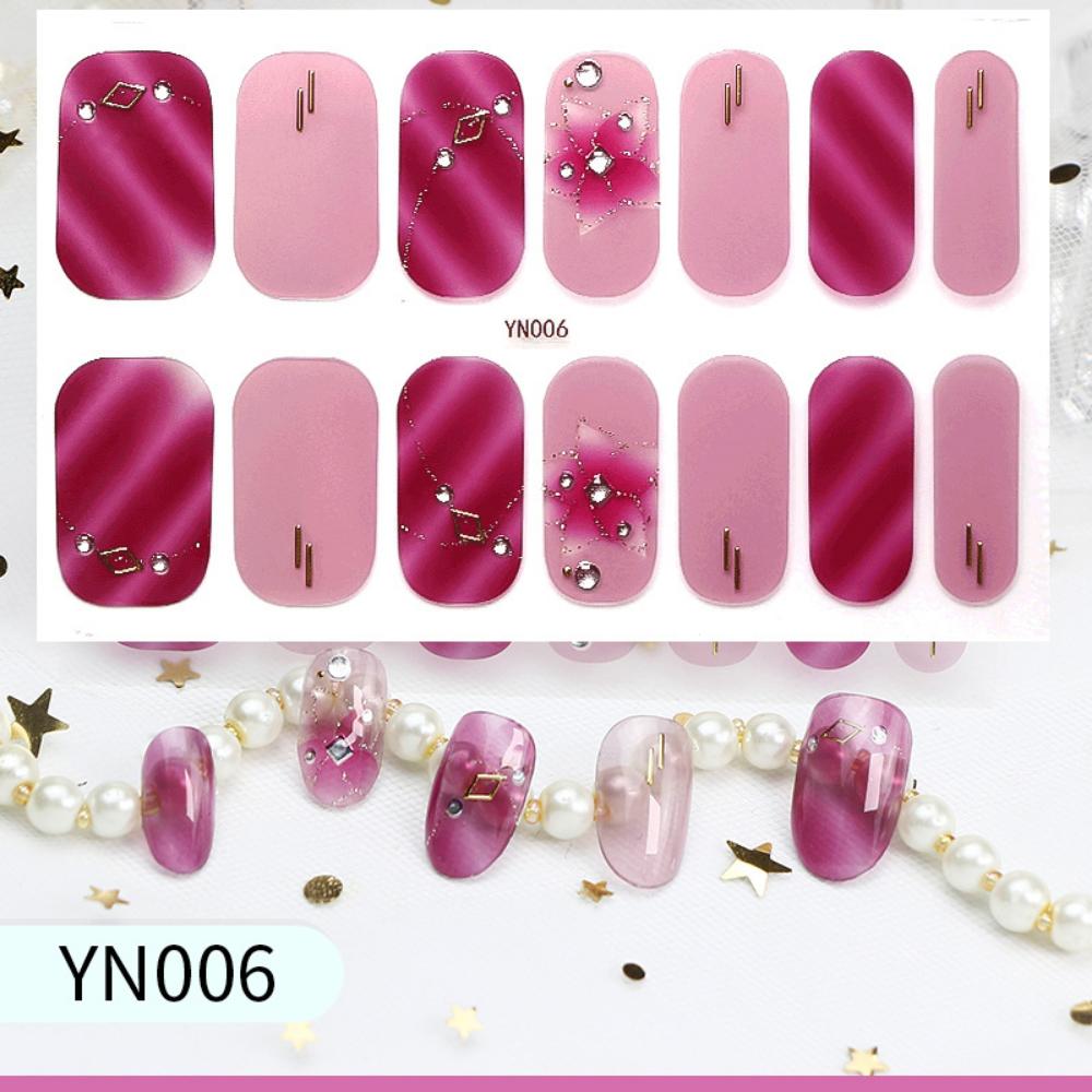 Whitening Three-dimensional Nail Sticker Full Sticker Waterproof Nail Patch Advanced Sense Simple Wind Nail Polish Glue