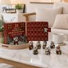 Unique Christmas Keepsake 24 Days Advent Calendar with Acrylic Cat Figurines, Countdown Festive Window Display for Lovers, Decorative Miniature Kitten