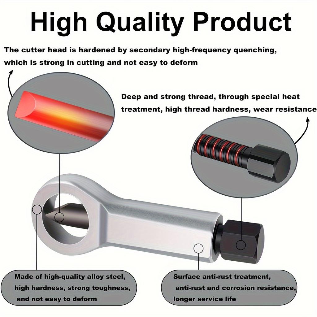 Scule Despicător Piulițe Metalice Heavy Duty, Separator Piulițe Ruginite pentru Îndepărtarea Piulițelor Rupte și Deteriorate Scule Manuale de Presiune