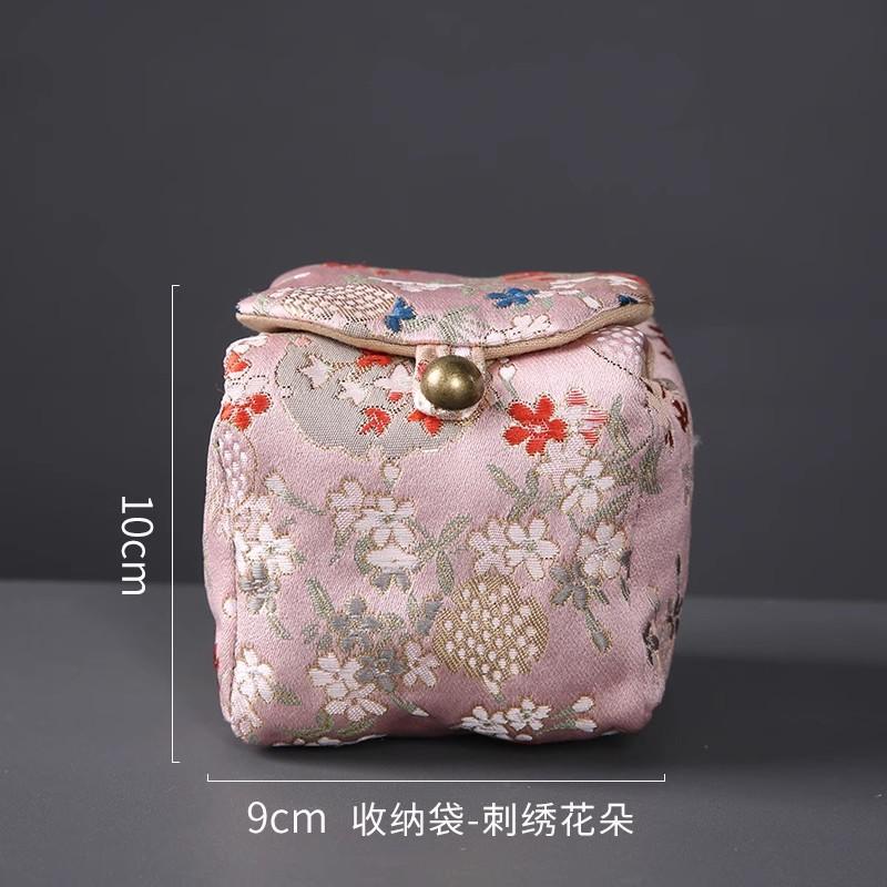 Handmade Retro Tea Cup Bag, Master Cup, Single Cup Bag, Storage Bag, Small Cloth Bag, Handbag, Thickened Cloth Bag, Storage Bag